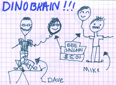 The Dinobrain family portrait by Bee